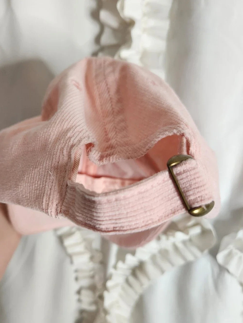 Maison Labiche Pink Amour Hat Corduroy